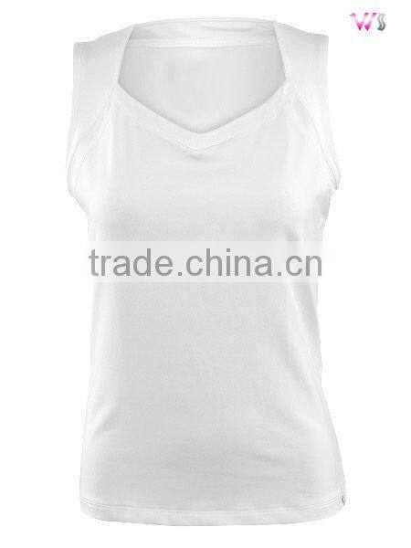 Women's Blank White Tennis Top