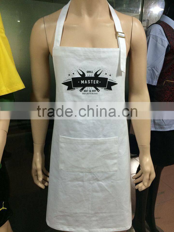 Custom Promotion Kitchen Apron Printed Cooking Apron Cotton 2016