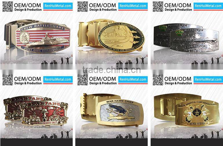 Made in China custom design souvenir reversible alloy belt buckle