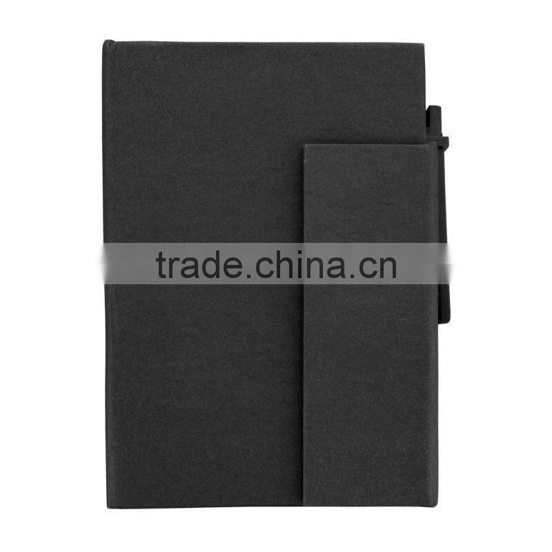 Colorful recycle notebook with pen with paper pocket