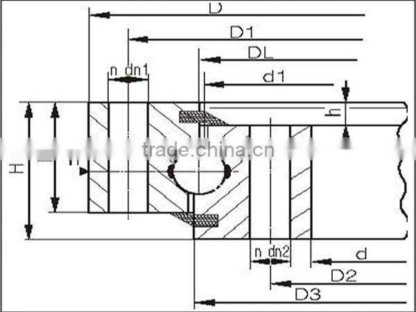 High Accuracy Slewing Bearing Cross Roller Bearings 010.45.1400