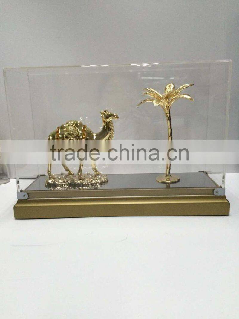 24K GOLDEN PLATING CAMEL AND PALM TREE arabic traditional gifts