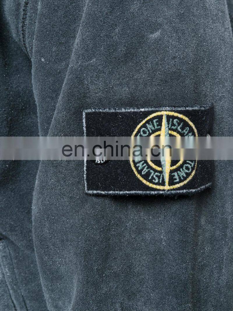 100% Polyester Grey cotton washed zip hoodie from wensfashion Custom Fitness Hoodies