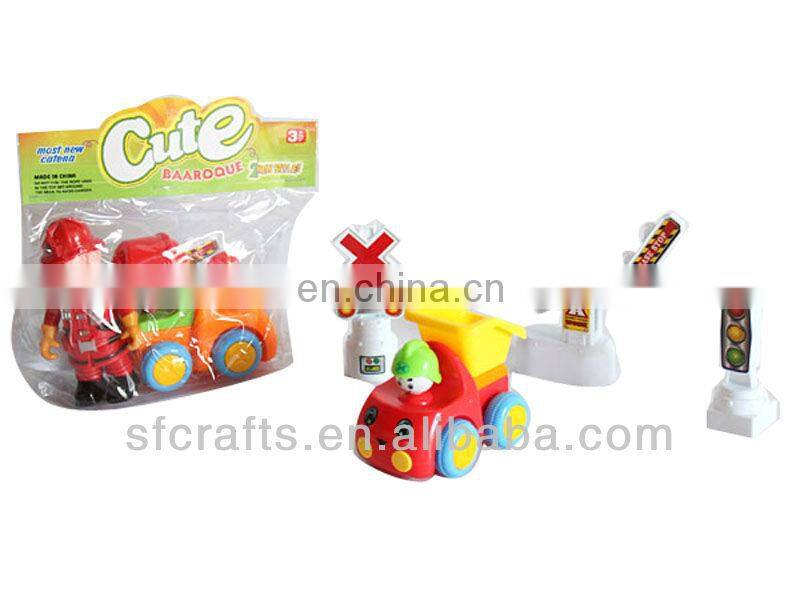 Cartoon plastic pull back car toy for kid