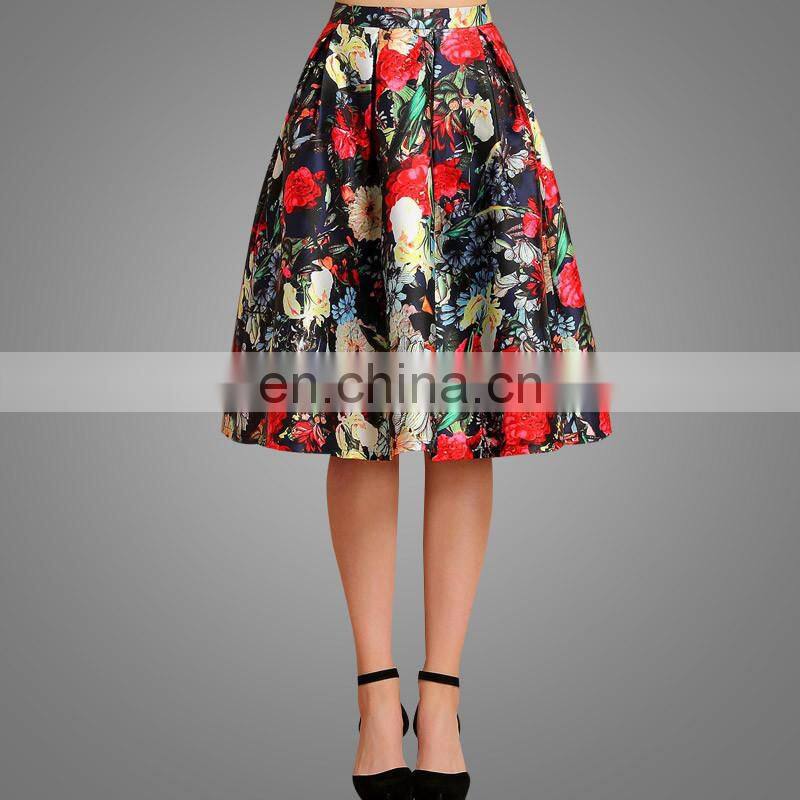 Fashion Dress Fancy Skirt Top Designs Women Midi Skirt