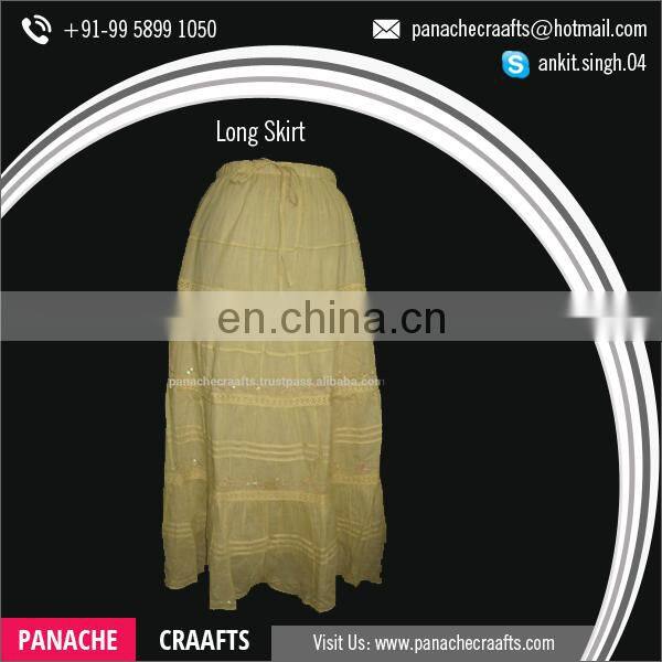 2017 Latest Design High Waist Beautiful Long Skirt