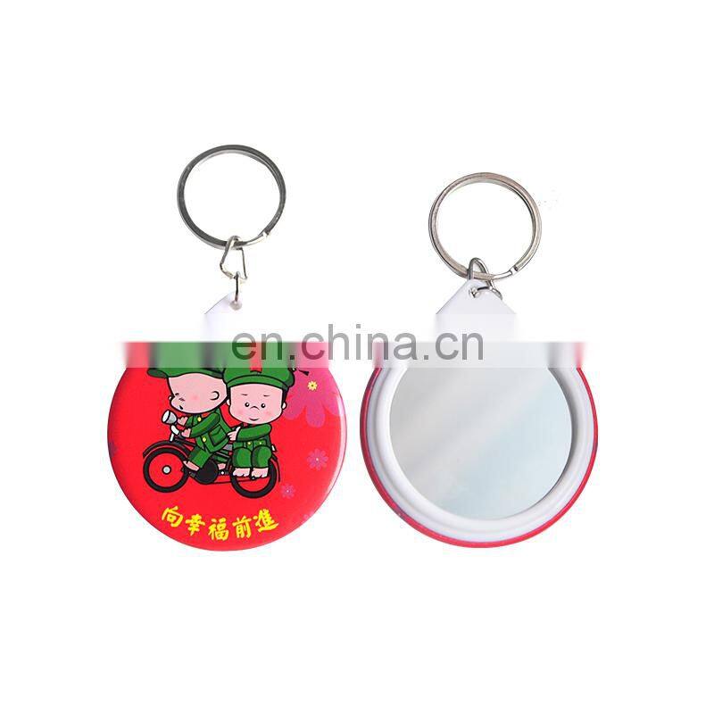 Hot selling Christmas Decoration New design custom Logo mini mirror keychain