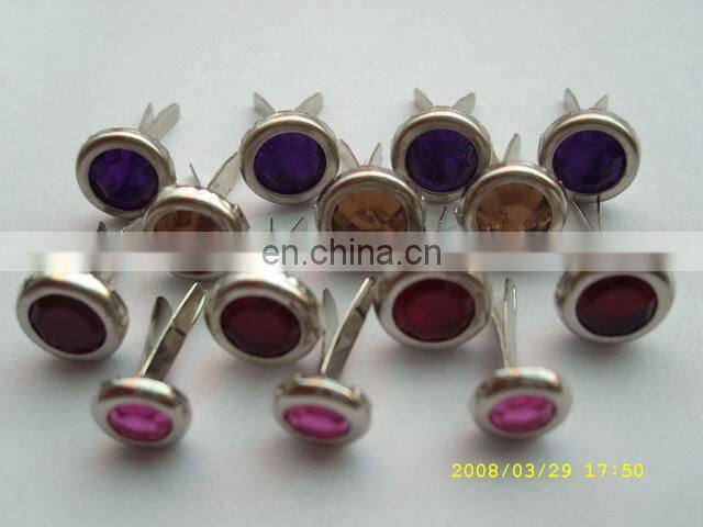 fashion metal cotter pin with red diamond