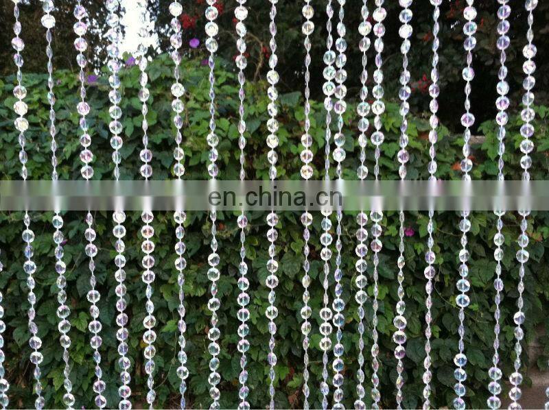3.6 meters length Iridescent Crystal Beaded Curtain for Wedding backdrop