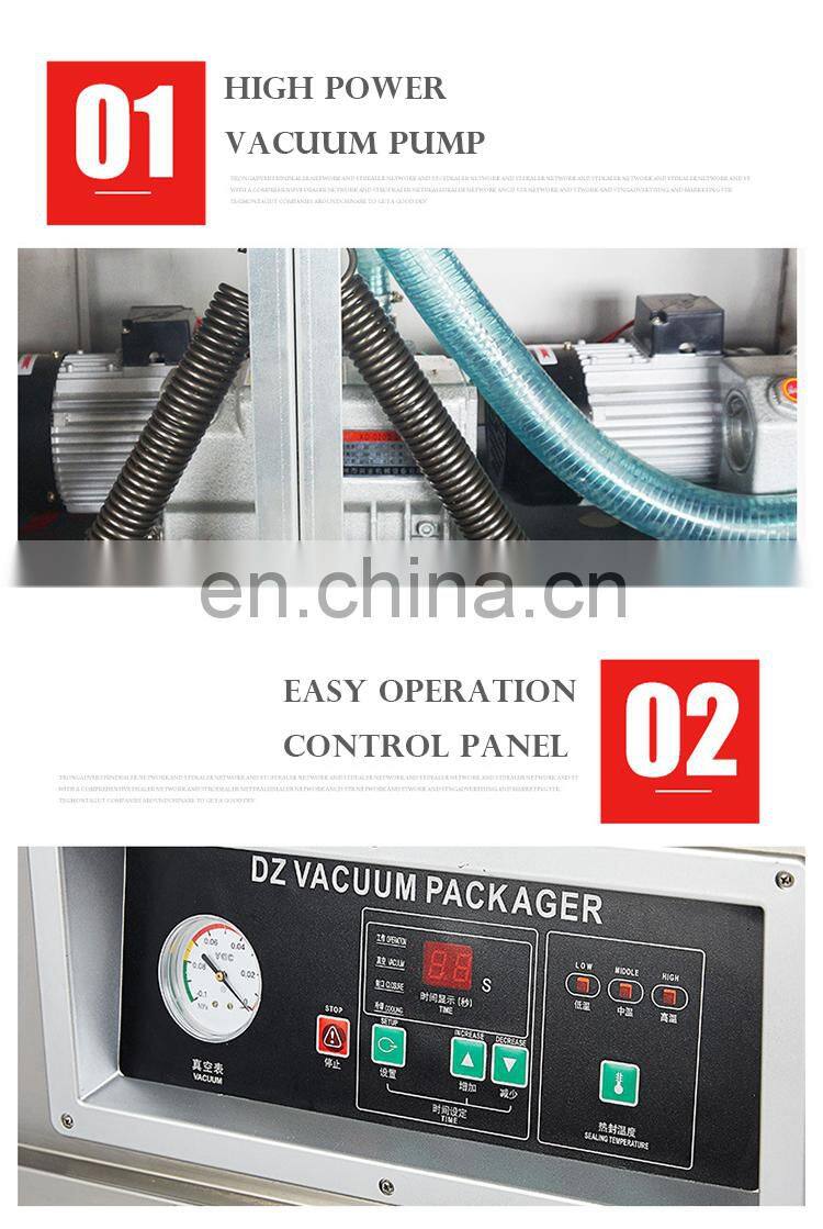 Vacuum packing machine meat/vacuum food sealer packing machine double chamber