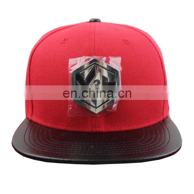 Custom Metal Plate Snapback Hat,Custom Metal Logo Snapback Hats,Gold Plate Snapback Hat