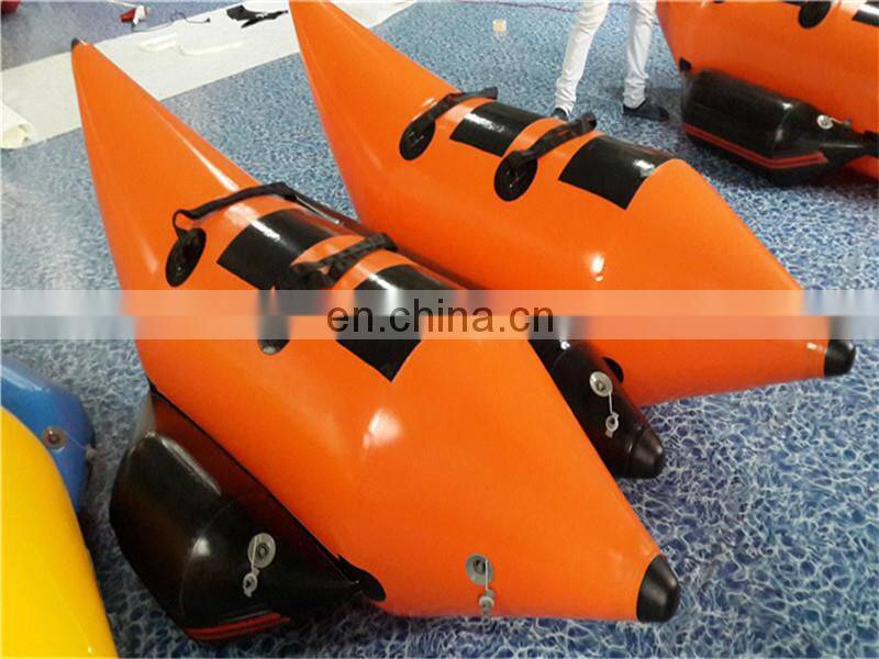Factory Price 5 Seaters PVC Inflatable Banana Boat Commercial Flying Fish For Water Games