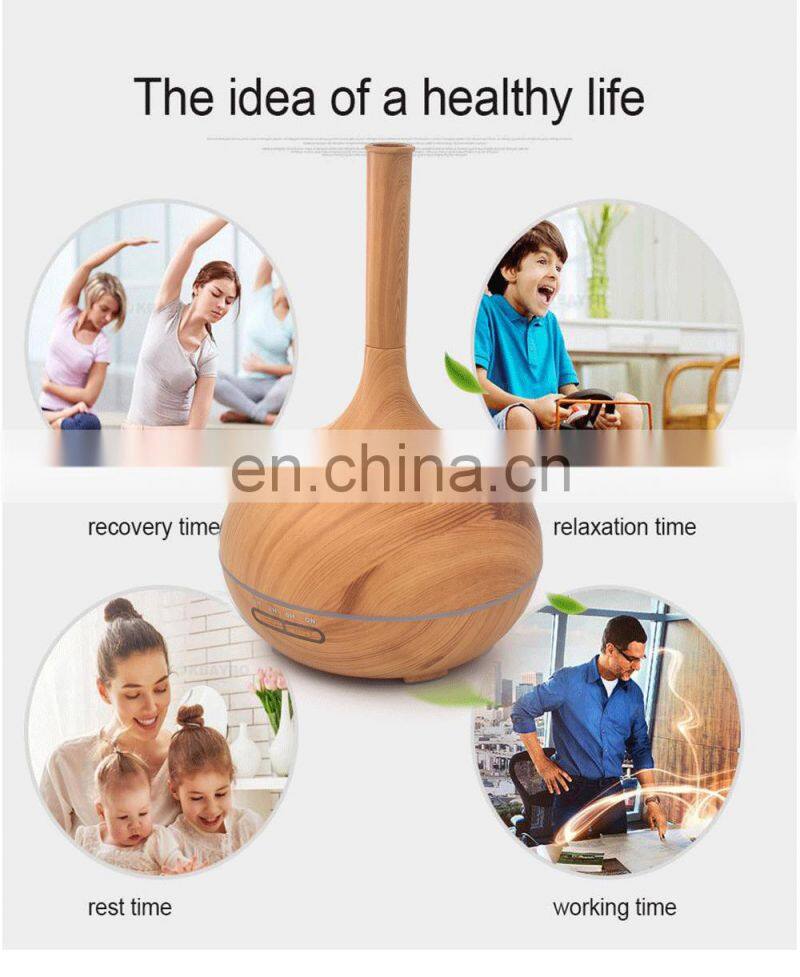 Hot Selling Ultrasonic Aroma Diffuser Wood Grain Essential Oil Diffuser For Office