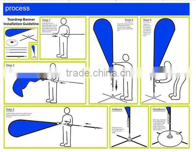 High quality cheap advertising teardrop flag