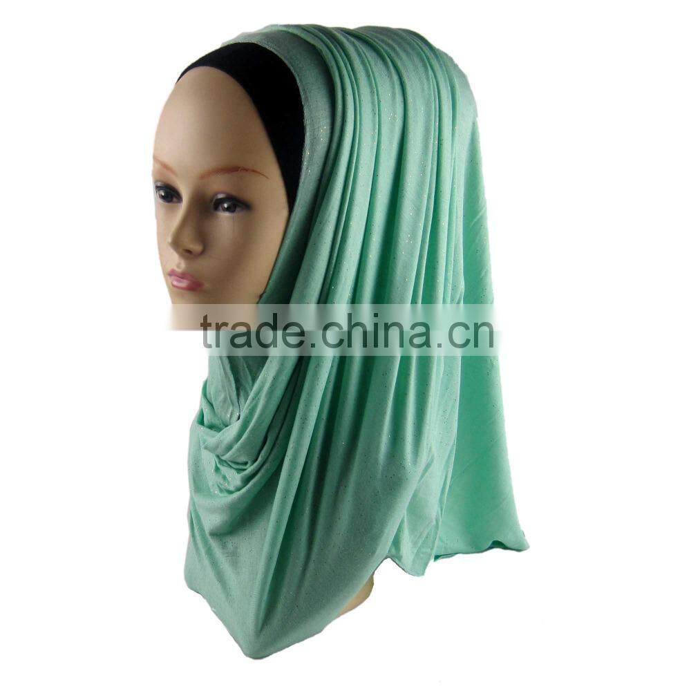 S178 new style shimmer little sequin jersey HIJAB women's rectangle muslim scarf