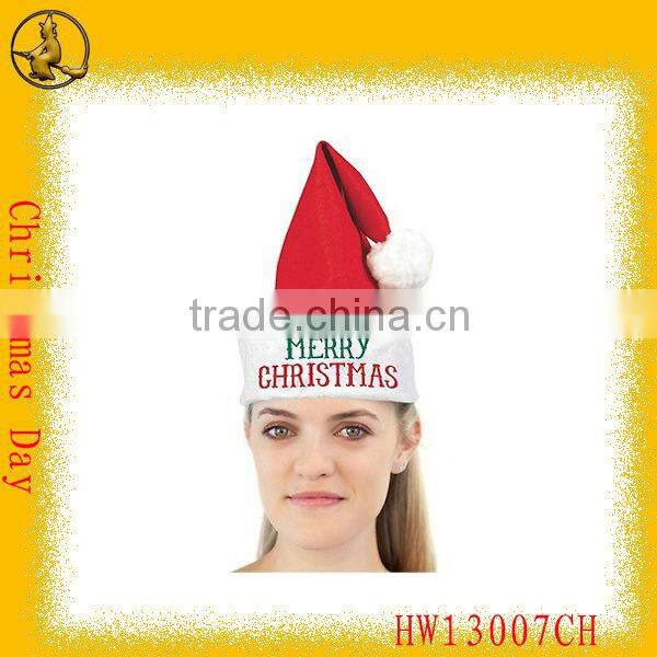 Fashion Luxurious Green Christmas Santa Hat for Girls