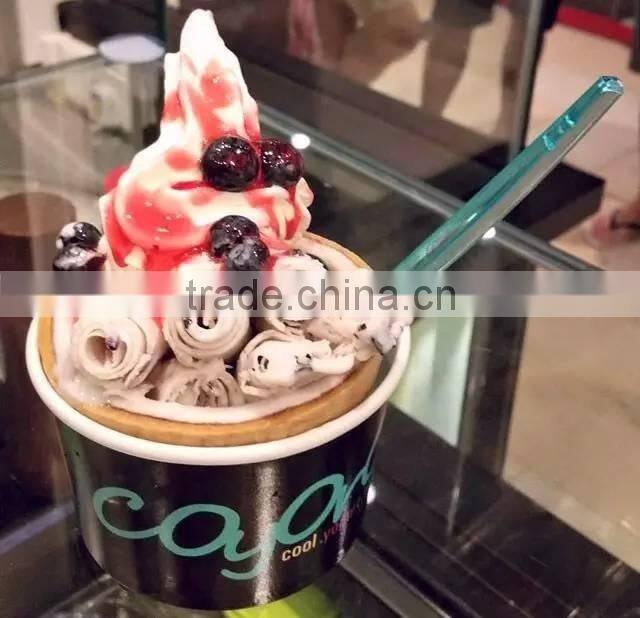 Fried ice cream cart trailer/ ice pan machine cart trailer/ cold ice plate cart trailer