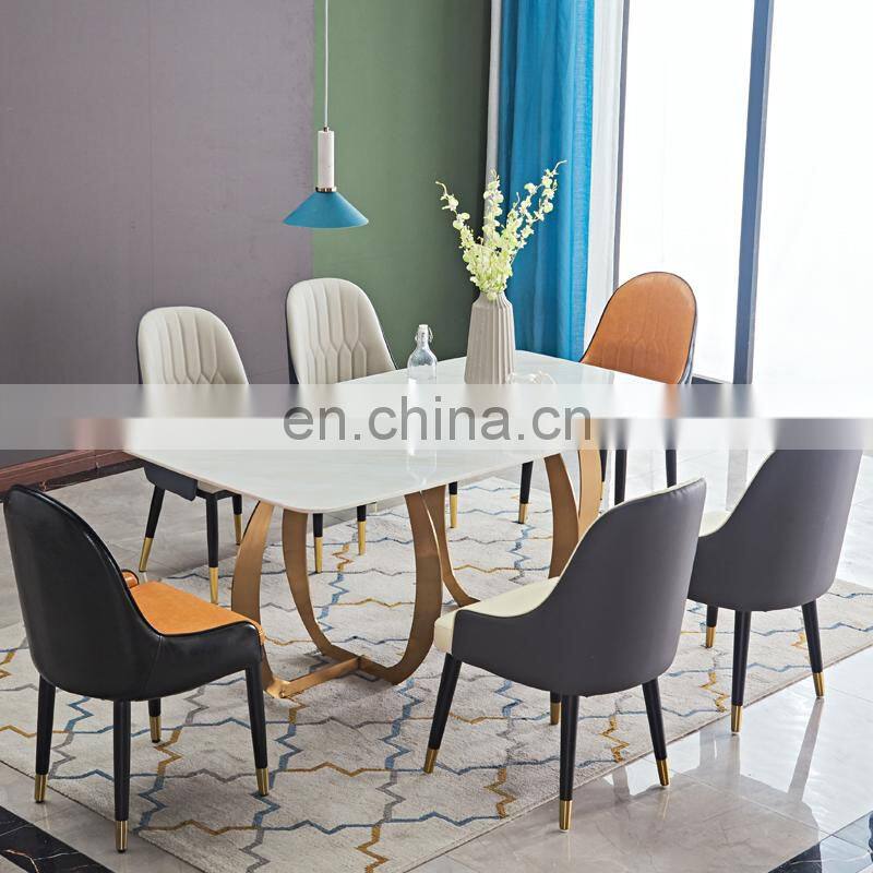 modern style round marble dinning table set dining room furniture