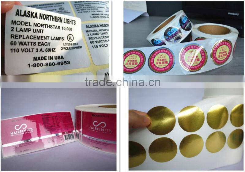 Custom adhesive label for plastic food packaging