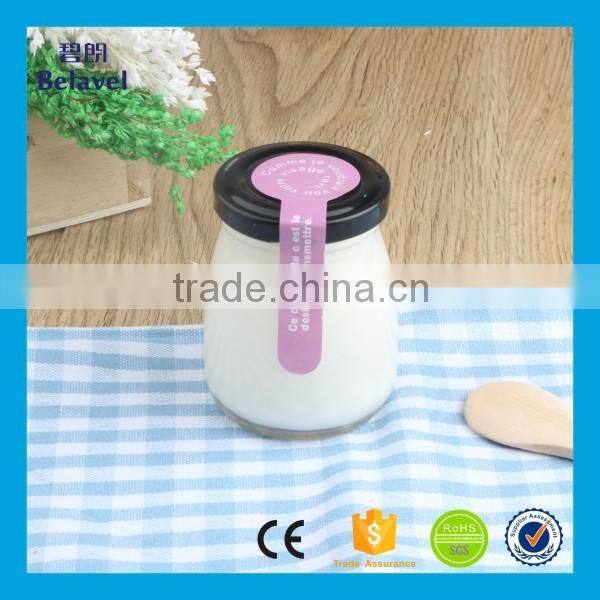 100ml glass yogurt milk bottle clear glass pudding bottle with screw cap