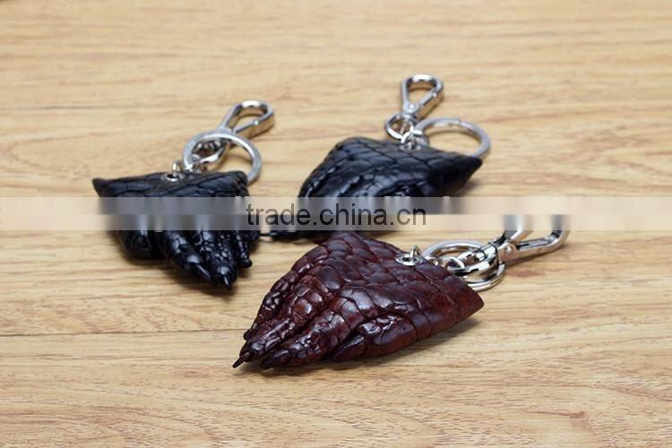 real crocodile feet key ring leather key chain high quality crocodile skinhandmade key loop