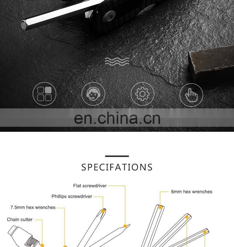 Outdoor cycling tool knife 10-in-one multi-functional easy to carry hexagon socket wrench maintenance chain tuner