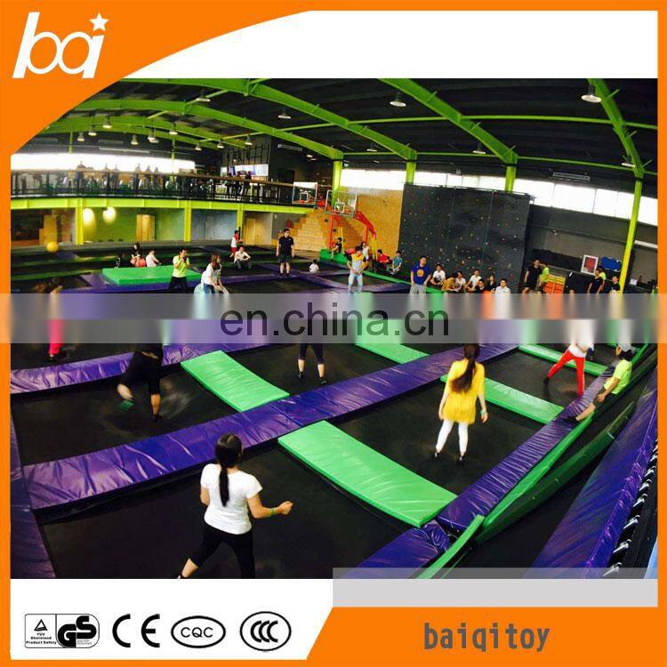 Low price kids indoor trampoline park,jumping bed foam pit and Obstacle Course American Ninja warrior
