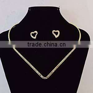 fashion jewelry diamond heart shape african beads jewelry set