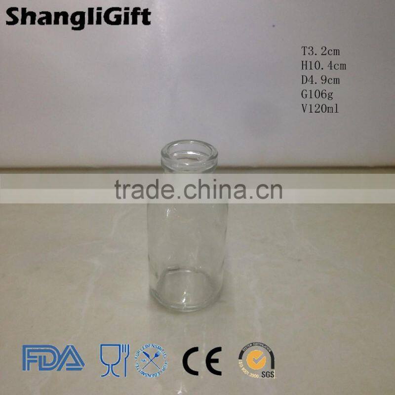 120ml Boston Round Glass Milk Bottles