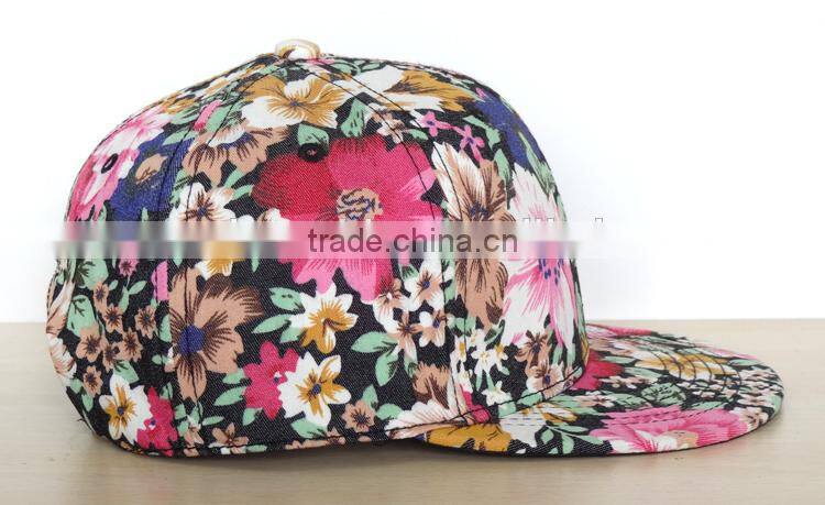 wholesale in-stock flora flat peaked snapback hat