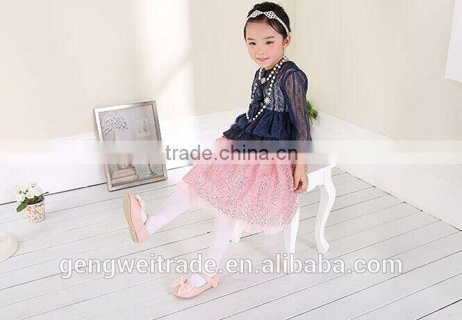 2015 Hot Sales Baby Girls Shoes Noble Bow Princess Baby Shoes Girl Leather Casual Shoes