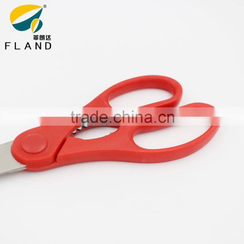 YangJiang red pp handle stainless steel kitchen scissor