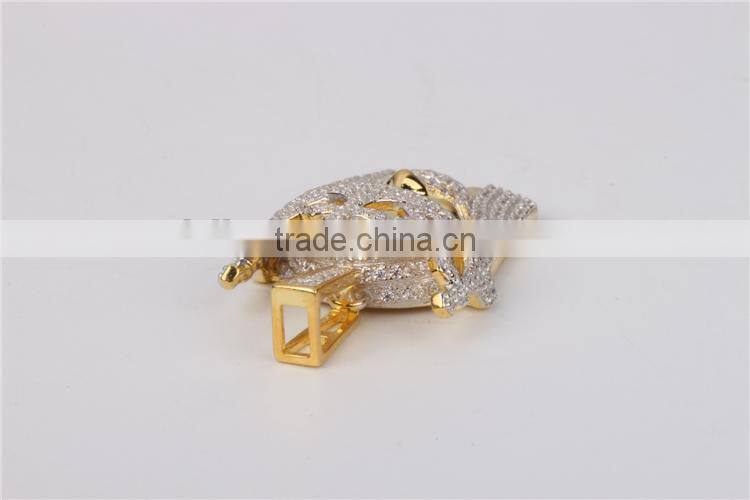 Micro set 925 silver jesus face pendant 2015 hip pop jewelry