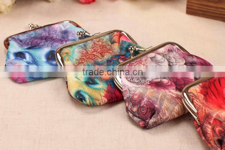Fancy Custom Printed Snap Closure Coin Purse