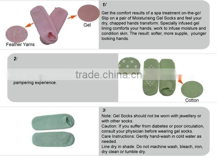 Moisturing and spa gel heel socks spa socks for cracked heel