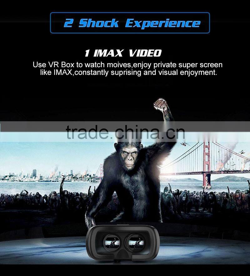 High Quality VR Box 3D Glasses Virtual Reality VR Box 2.0, ABS Plastic VR Box for Apple IOS, Android 4.0