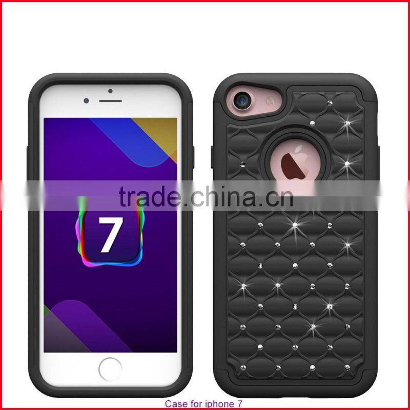 Newest Diamond stars 3 in 1 phone case for Iphone 7