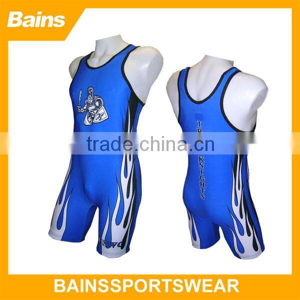 Lycra fabric china wrestling singlets for men&custom professional wrestling singlets for men