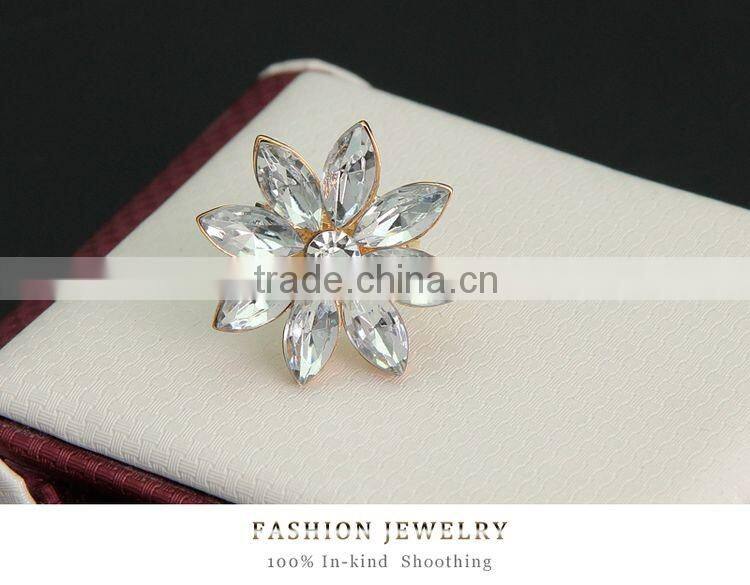 Women Bridal Wedding Jewelry Sets Charm Crystal Flower Pendant Jewelry Sets Shininy Bijoux Femme 2016