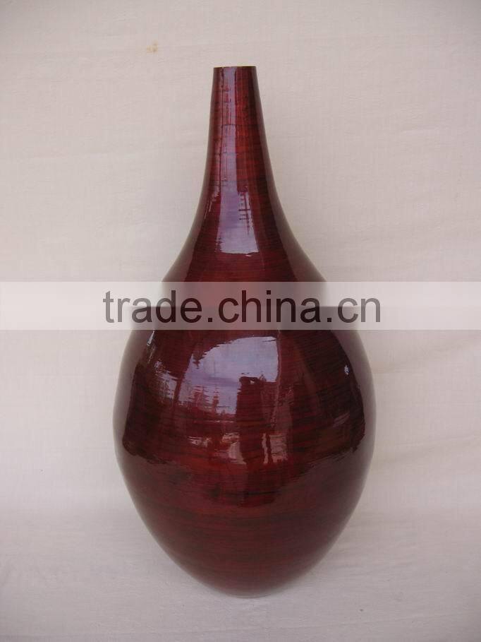 laminated bamboo vase