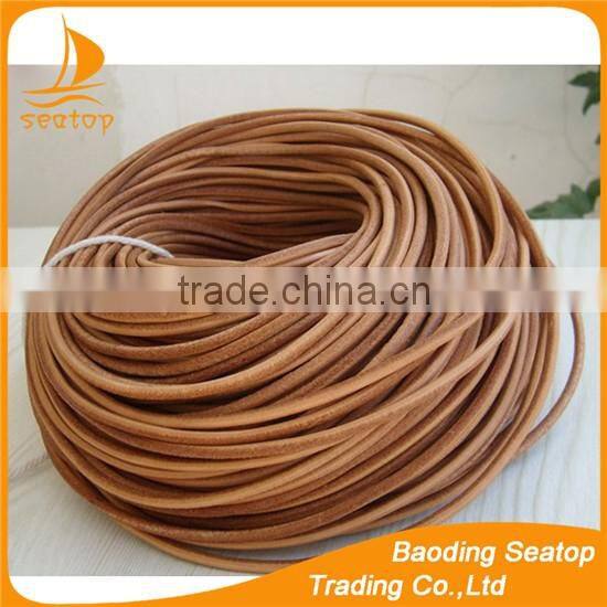 wholesale green round cowhide rope DIY jewelry accessories