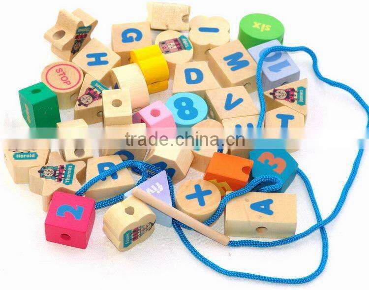 new product wholesale kids beads game OEM solid wood beads game for child EZ3015