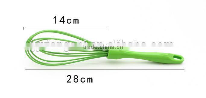 Hot sale colorful silicone whisk with ps handle Silicone Kitchen Utensils for Blending, Whisking, Beating & Stirring