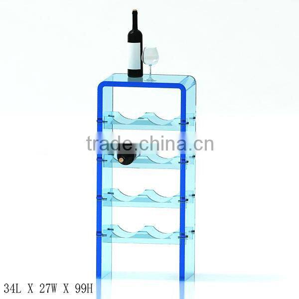 High and big stored acrylic wine rack