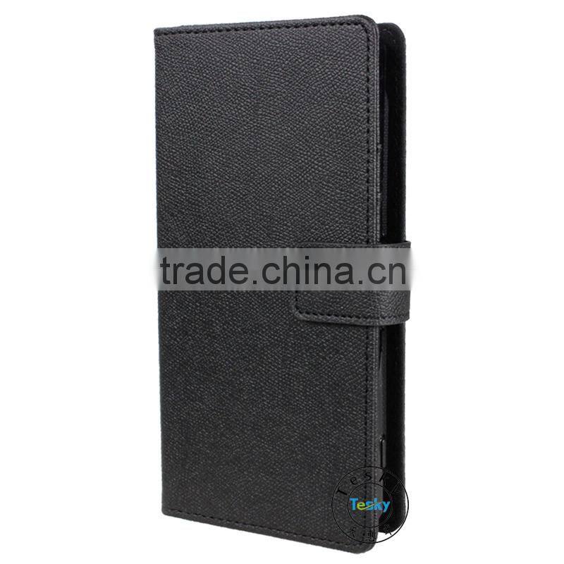 Belt Clip Wallet Flip Folio Leather Purse Case Cover For Sony Xperia Z4 Fancy Case , China Supplier