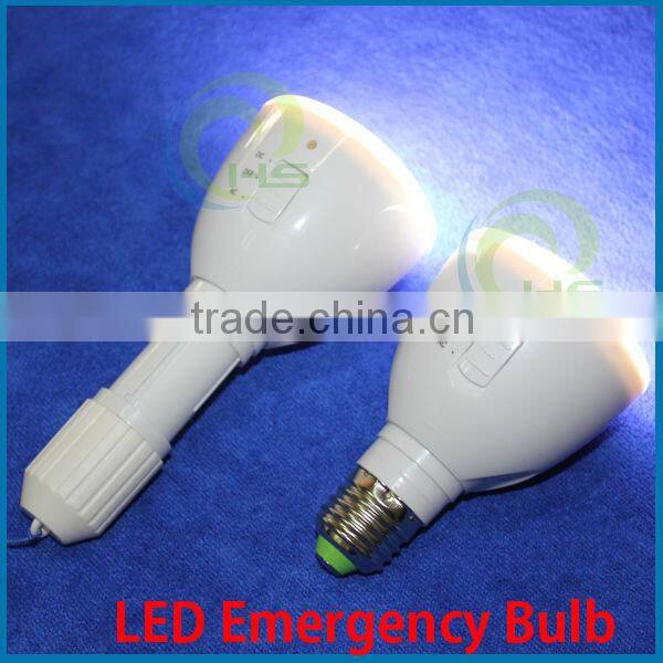 Long time lasting rechargeable emergency led bulb light 3w/4w/7w e26 plastic housing ce rohs ,rechargeable led inspection lamp
