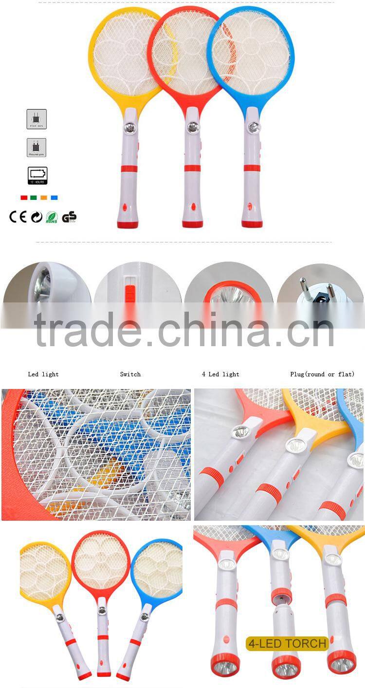 2015 Jinhua Hot Style Cheap Rechargeable Electric Flashlight Mosquito Swatter With Led Light