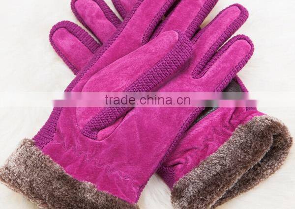 2014 Women Fahion Black Leather Long Glove for Party