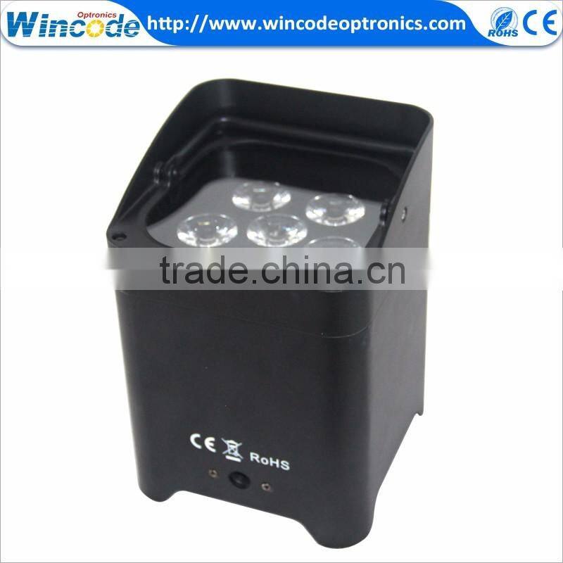 Warranty 1 year high capacity 6 in 1 led stage spot lighting aluminum PAR6 wireless battery uplight