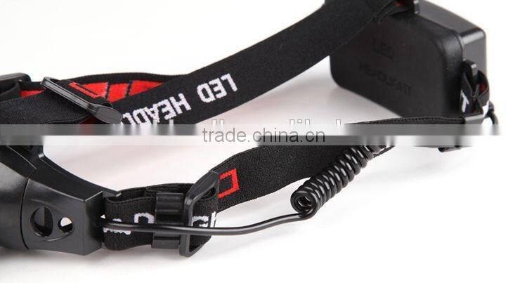 Hunting night fishing camping mini zoomable rechargeable LED headlight